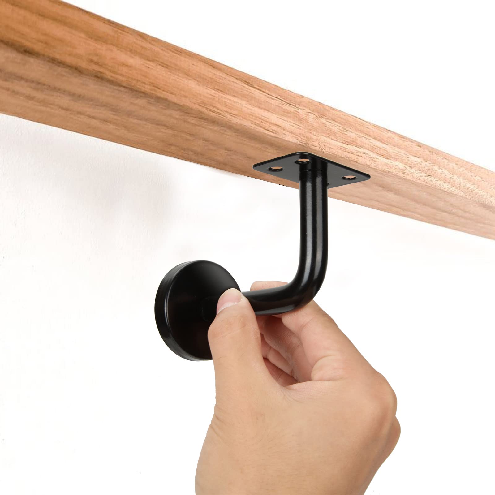 Amazon | 6個 ブラック 手すりブラケット ステンレススチール